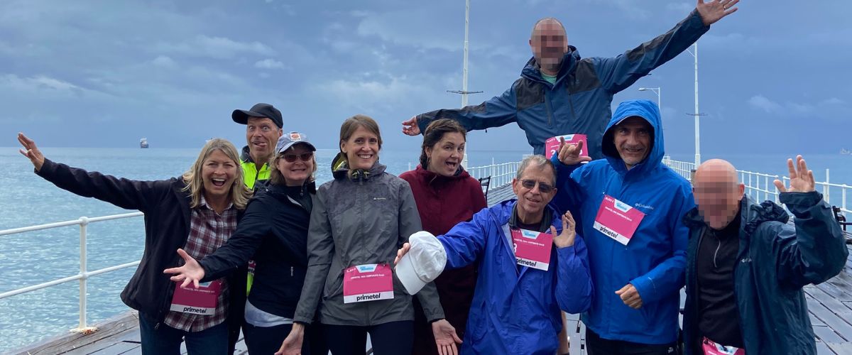 Members of the TWR family gathered to complete a special 5k run in honor and support of the victims of the earthquakes in Türkiye and Syria. [ Image by TWR ] 