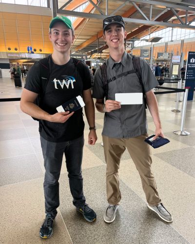 Jacob and fellow West Africa intern, Ben Hand, begin their journey to serve at TWR's West Africa Transmitting Station